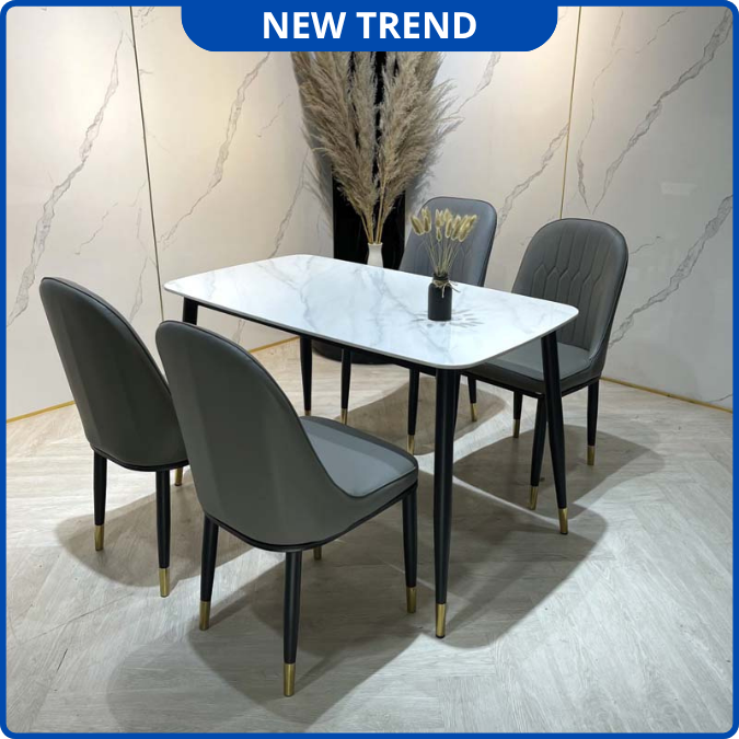 UNI-N31 Bộ Bàn Ăn Ghế Monet Không Tay Nhập Khẩu Cao Cấp - Lắp đặt tận nhà - NEW TREND