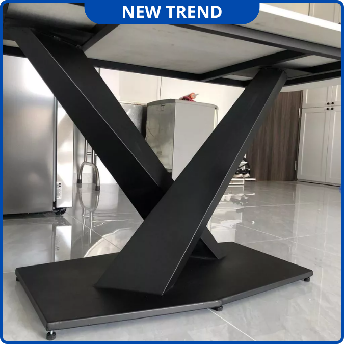 UNI-N33 Bộ Bàn Ăn chân chéo kết hợp ghế Nhập Khẩu Cao Cấp - Lắp đặt tận nhà - NEW TREND