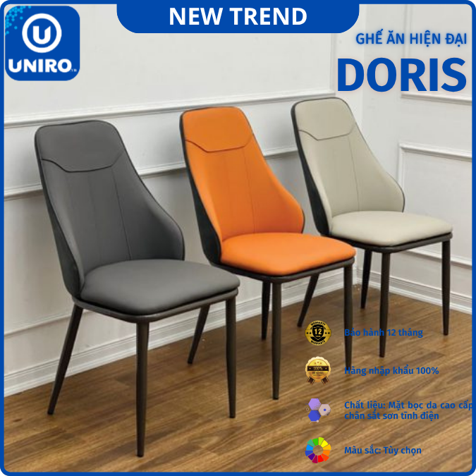 UNI-N35 Bộ Bàn Ăn chân chữ X kép kết hợp ghế Nhập Khẩu Cao Cấp - Lắp đặt tận nhà - NEW TREND