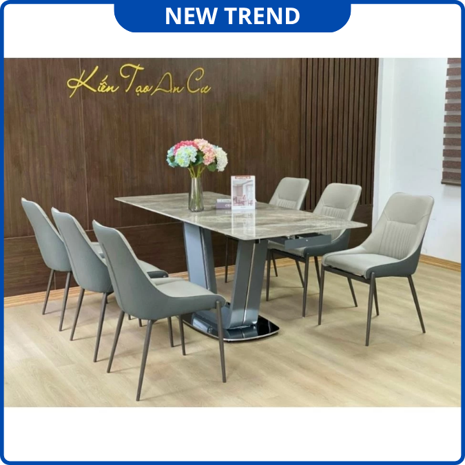UNI-N36 Bộ Bàn Ăn Thông Minh Mặt Đá Ceramic Nhập Khẩu Cao Cấp - Lắp đặt tận nhà - NEW TREND