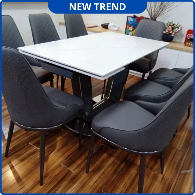 UNI-N36 Bộ Bàn Ăn Thông Minh Mặt Đá Ceramic Nhập Khẩu Cao Cấp - Lắp đặt tận nhà - NEW TREND