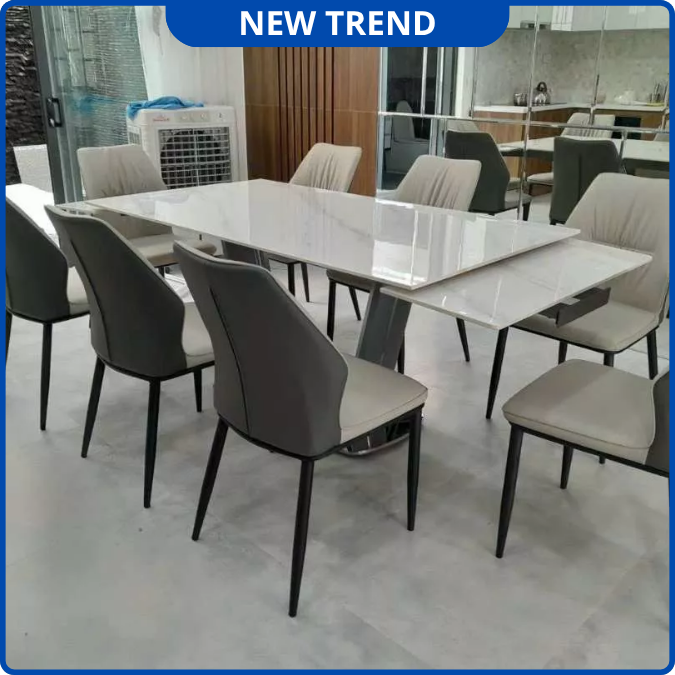 UNI-N36 Bộ Bàn Ăn Thông Minh Mặt Đá Ceramic Nhập Khẩu Cao Cấp - Lắp đặt tận nhà - NEW TREND