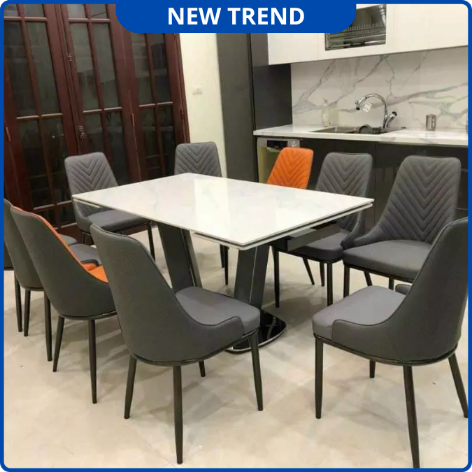 UNI-N36 Bộ Bàn Ăn Thông Minh Mặt Đá Ceramic Nhập Khẩu Cao Cấp - Lắp đặt tận nhà - NEW TREND