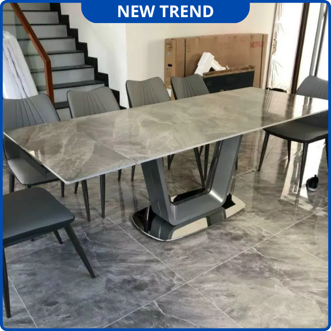 UNI-N36 Bộ Bàn Ăn Thông Minh Mặt Đá Ceramic Nhập Khẩu Cao Cấp - Lắp đặt tận nhà - NEW TREND