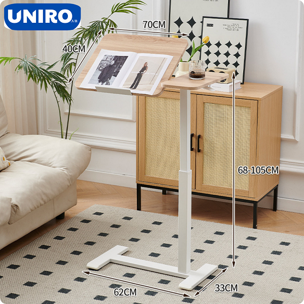 Bàn Học Tăng Chỉnh Chiều Cao Nâng Hạ Mặt Nghiêng, Bàn Làm Việc Có Bánh Xe Di Chuyển Tiện Lợi