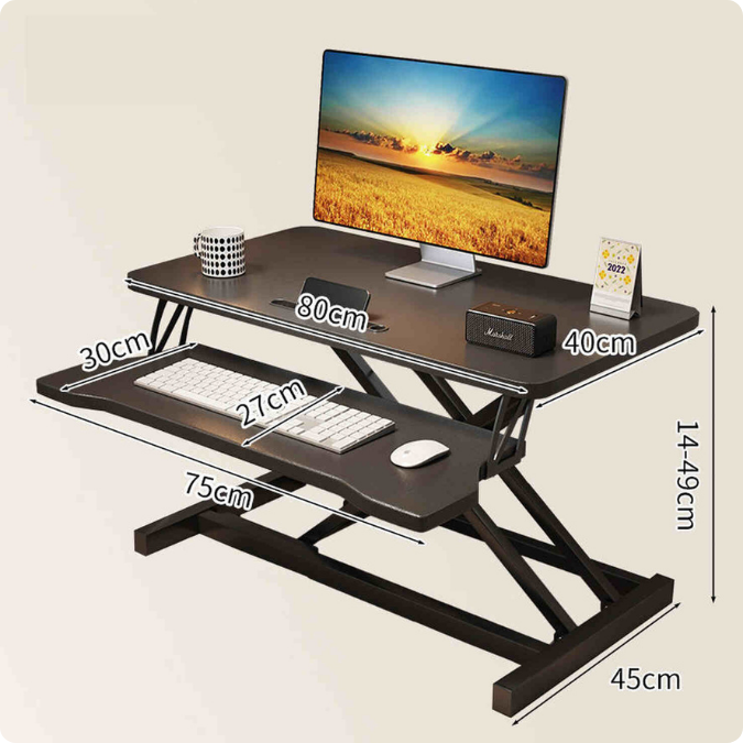 Bàn Nâng Hạ UNI-15. Bàn 2 Tầng Điều Chỉnh Chiều Cao Bàn Học Đứng Làm Việc Thông Minh Đa Năng