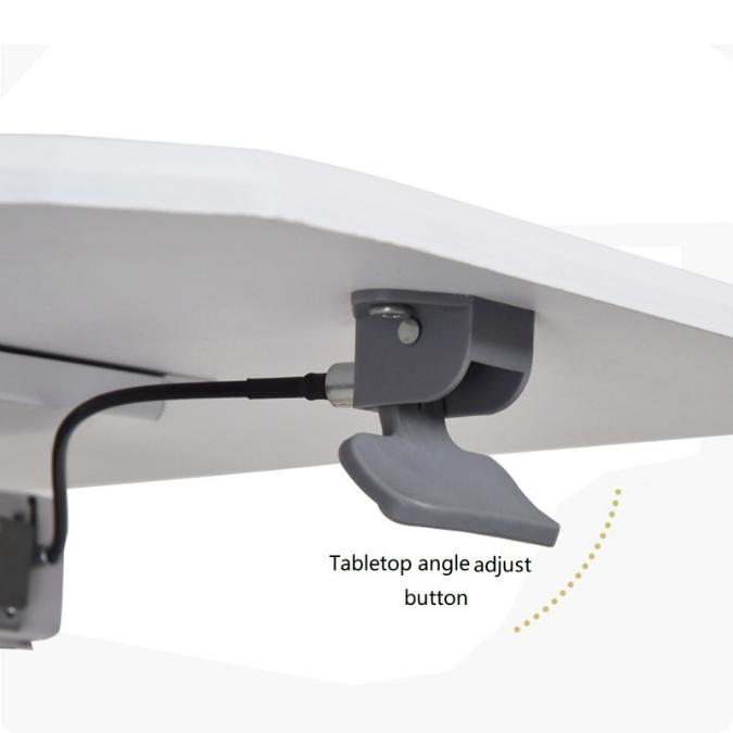 Bàn nâng hạ thông minh di động chiều cao, bánh xe xoay 360, mặt bàn có góc nghiêng