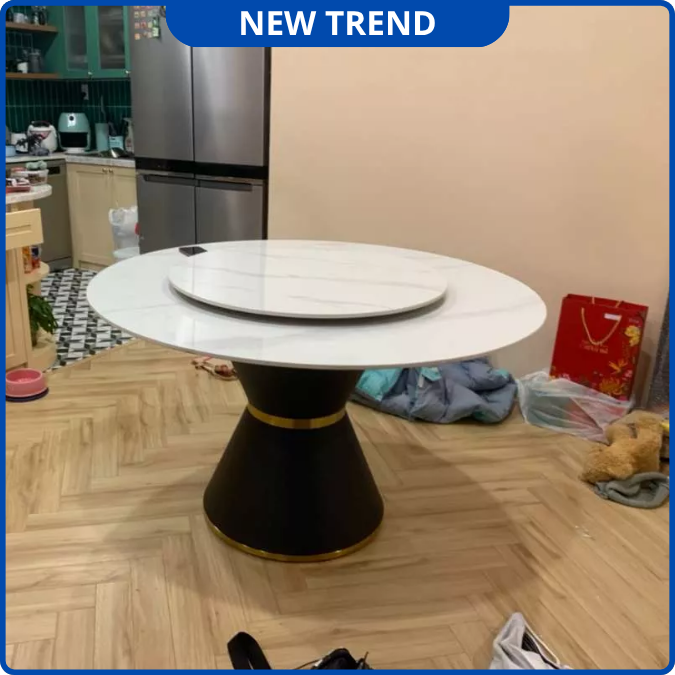 UNI-N30 Bộ Bàn Ăn tròn + Ghế Monet Không Tay Nhập Khẩu Cao Cấp - Lắp đặt tận nhà - NEW TREND