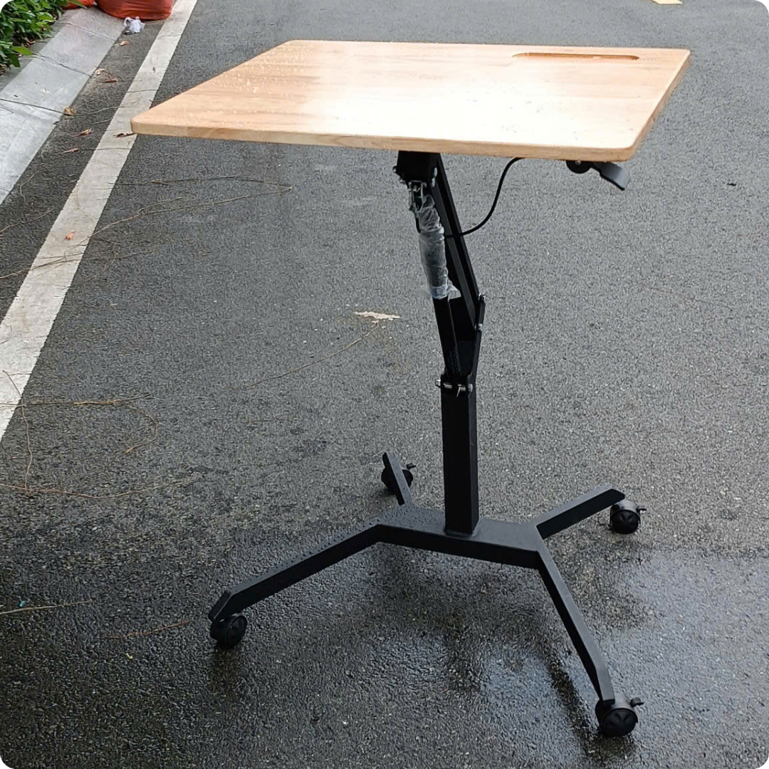Bàn Làm Việc Di Động Thông Minh, Bàn Laptop Nâng Hạ Chiều Cao. Có Khóa Bánh Xe Xoay 360 Độ