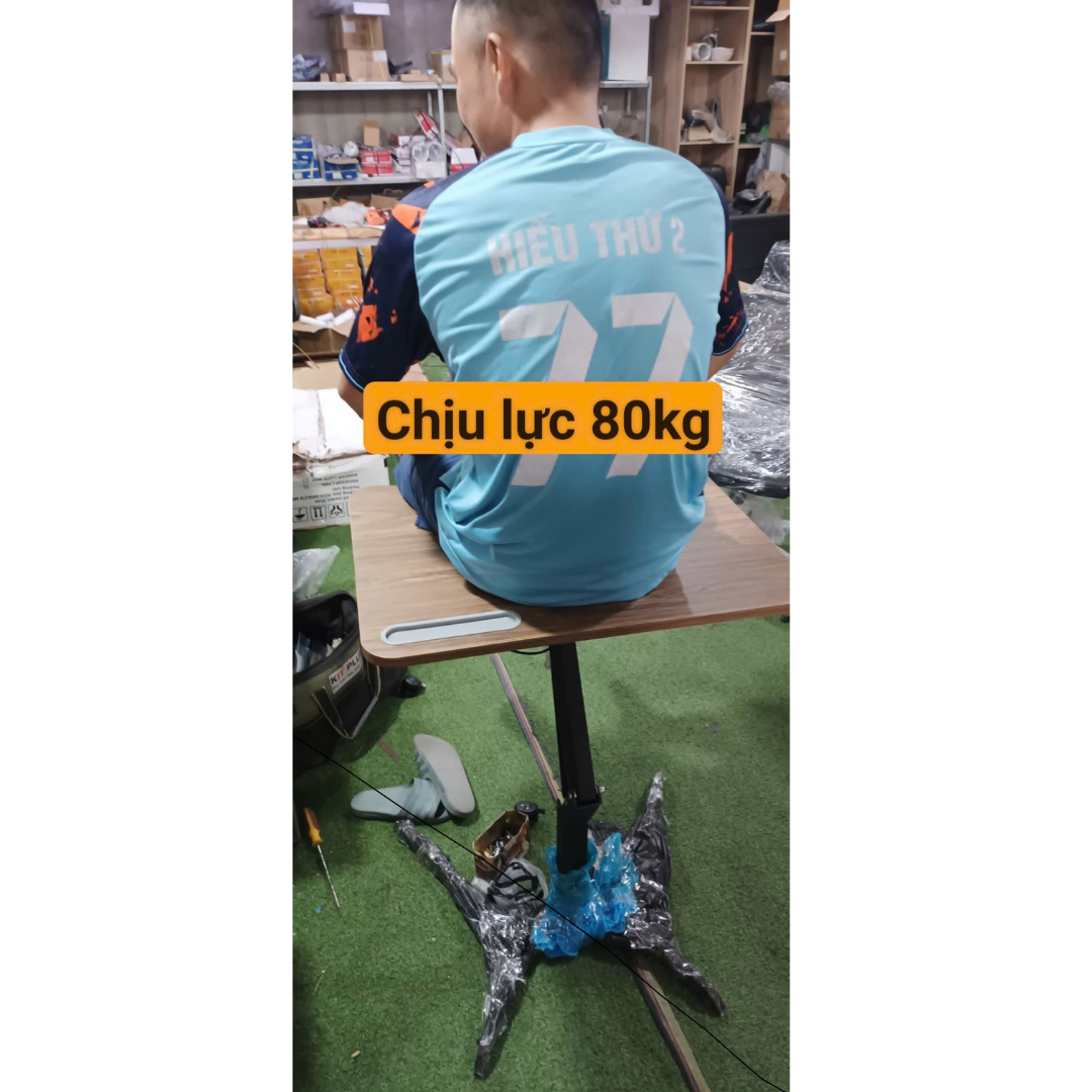 Bàn Làm Việc Di Động Thông Minh, Bàn Laptop Nâng Hạ Chiều Cao. Có Khóa Bánh Xe Xoay 360 Độ