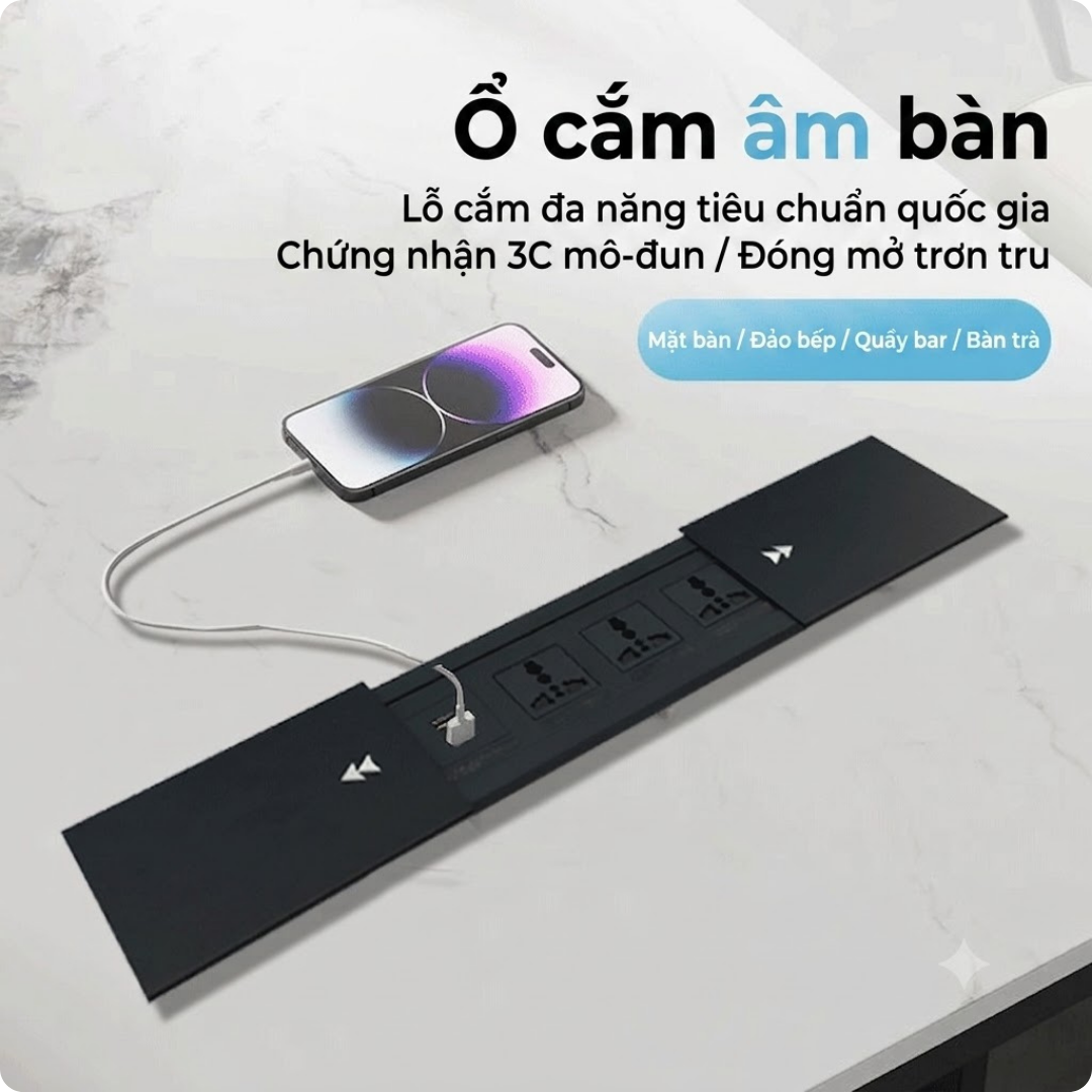 Hộp Điện Âm Bàn Nắp Trượt UNIRO EVO-UK1 Cao Cấp