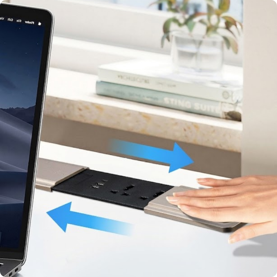 Ổ Cắm Trượt Âm Bàn Siêu Mỏng Đa Năng Tích Hợp Cổng Type-C USB - Decor Bàn Làm Việc Gọn Gàng
