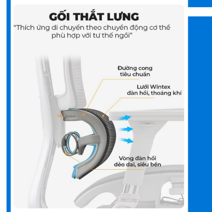 Ghế công thái học Ergo X7 lưới Wintex cao cấp khung hợp kim nhôm nguyên khối Piston Class 4
