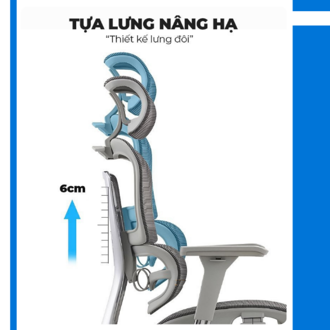 Ghế công thái học Ergo X7 lưới Wintex cao cấp khung hợp kim nhôm nguyên khối Piston Class 4