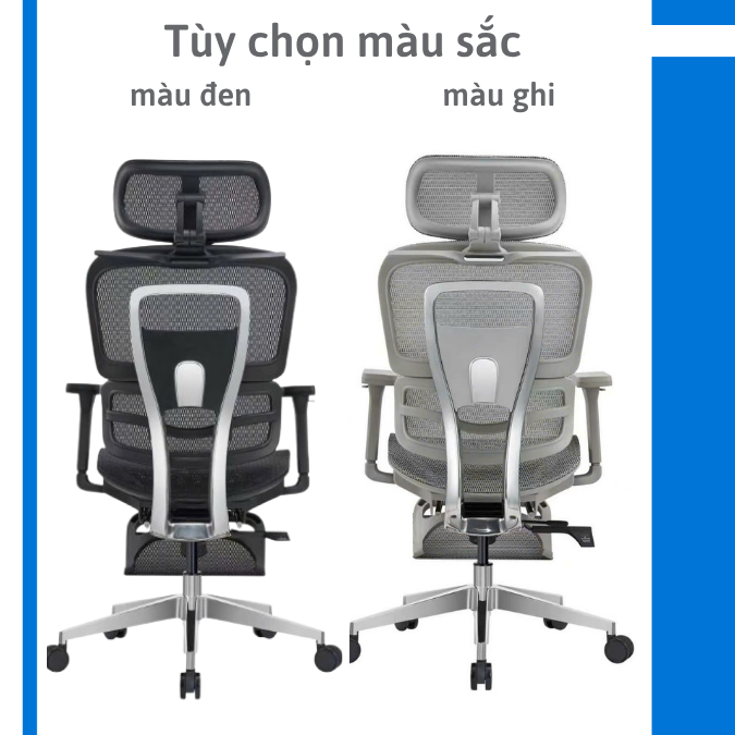 Ghế công thái học Ergo X7 lưới Wintex cao cấp khung hợp kim nhôm nguyên khối Piston Class 4