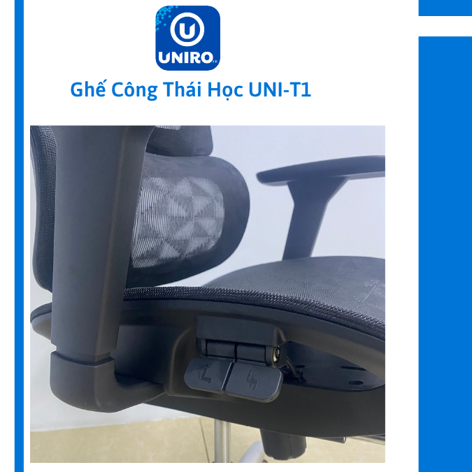 UNIRO-T1 Ghế công thái học Nâng cấp chân thép, chịu tải 280KG