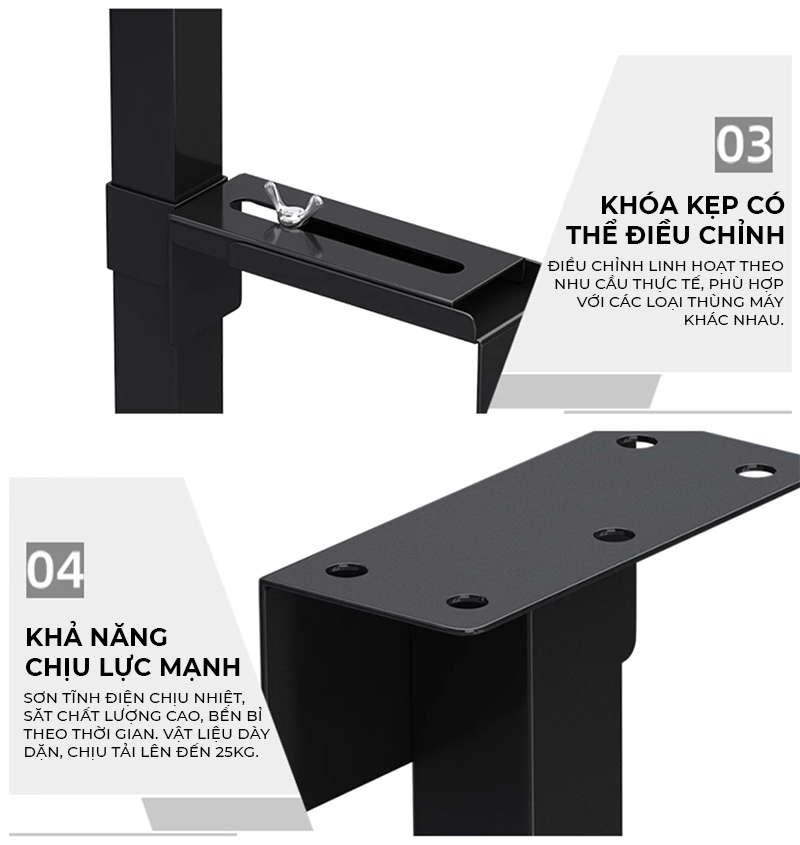 Giá treo CPU bàn làm việc tiện lợi, tùy chỉnh linh hoạt cho mọi kích cỡ thùng CPU