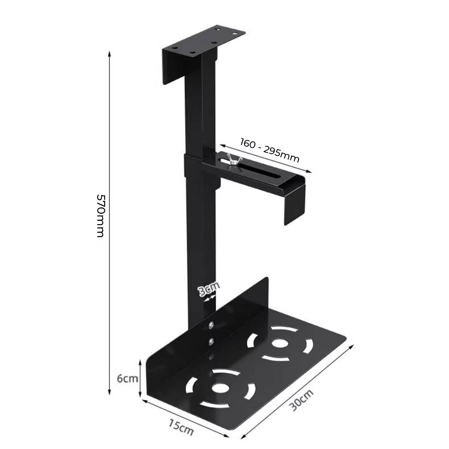 Giá treo CPU bàn làm việc tiện lợi, tùy chỉnh linh hoạt cho mọi kích cỡ thùng CPU
