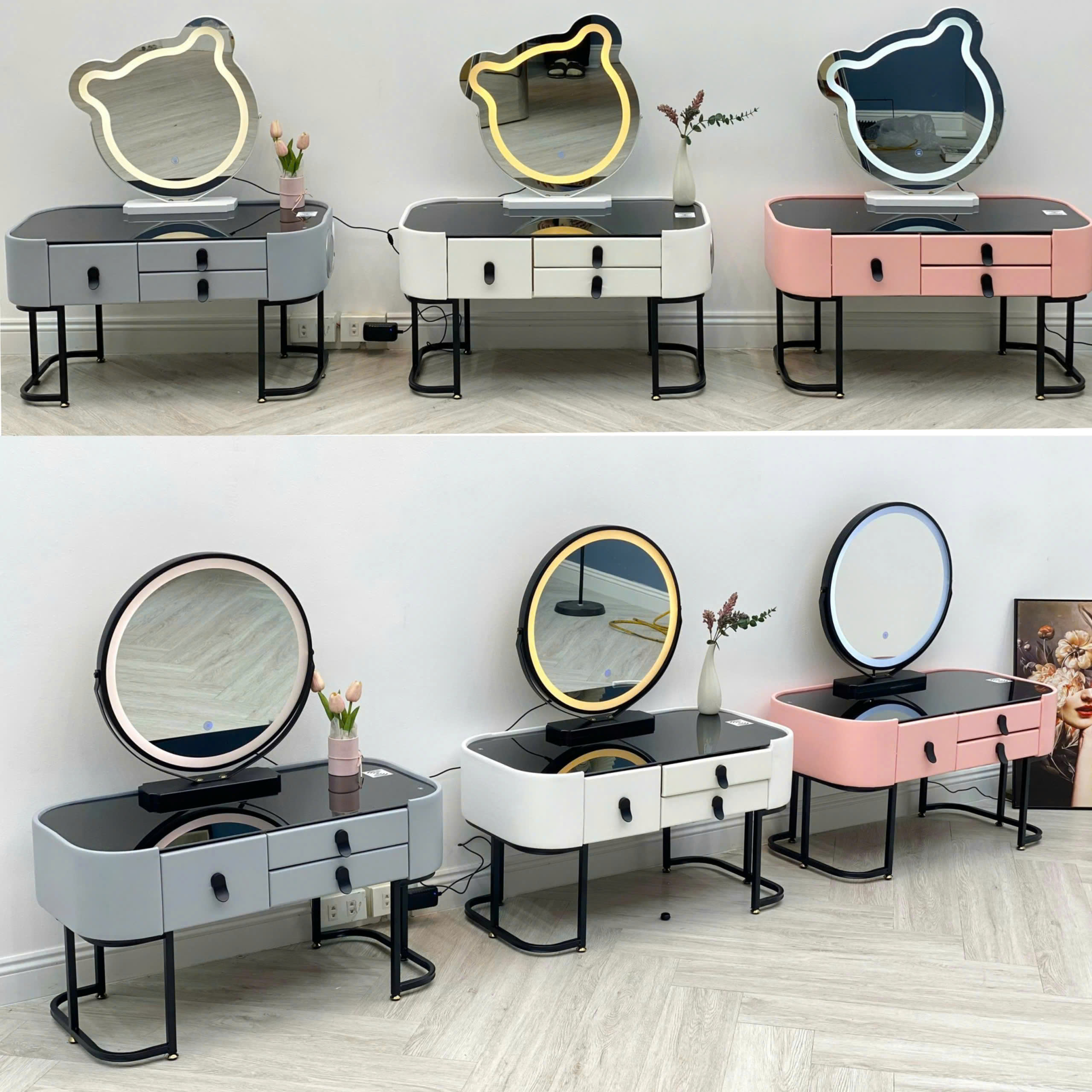 Bàn Trang Điểm Thông Minh Sạc Không Dây -  Gương Đèn Led - UNICORN-38