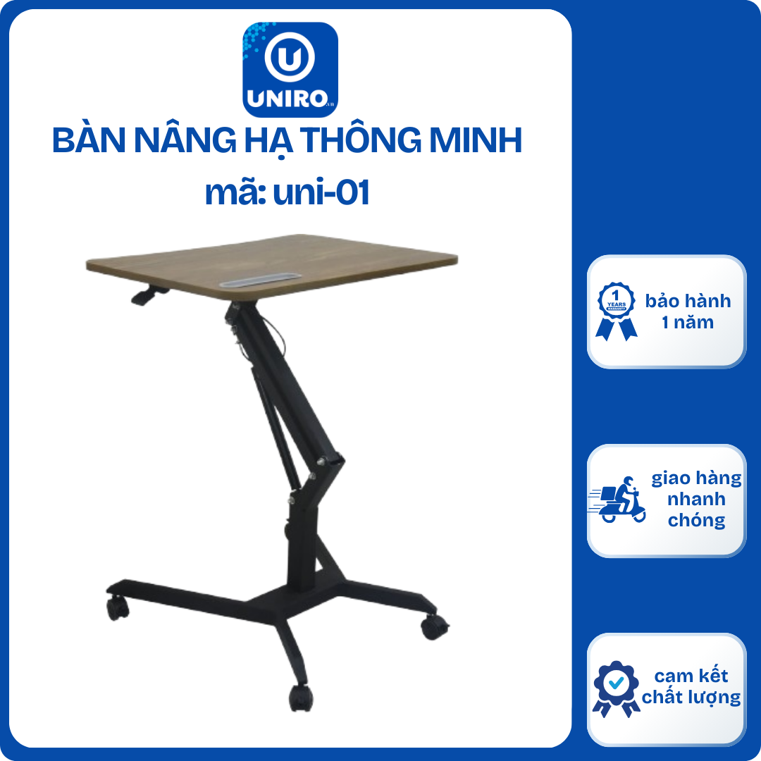 Bàn Làm Việc Di Động Thông Minh Nâng Hạ Chiều Cao Uniro